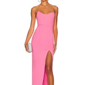Superdown Strapless Pink Dress